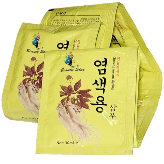 DẦU GỘI ĐEN TÓC DÂY BEAUTY STAR HÀN QUỐC 10 gói