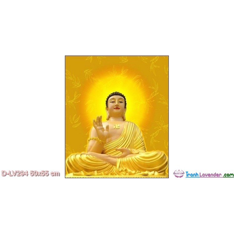Tranh Đính Đá PHẬT TỔ (ĐÁ ABC CAO CẤP). Kích Thước: 55cm x 50cm