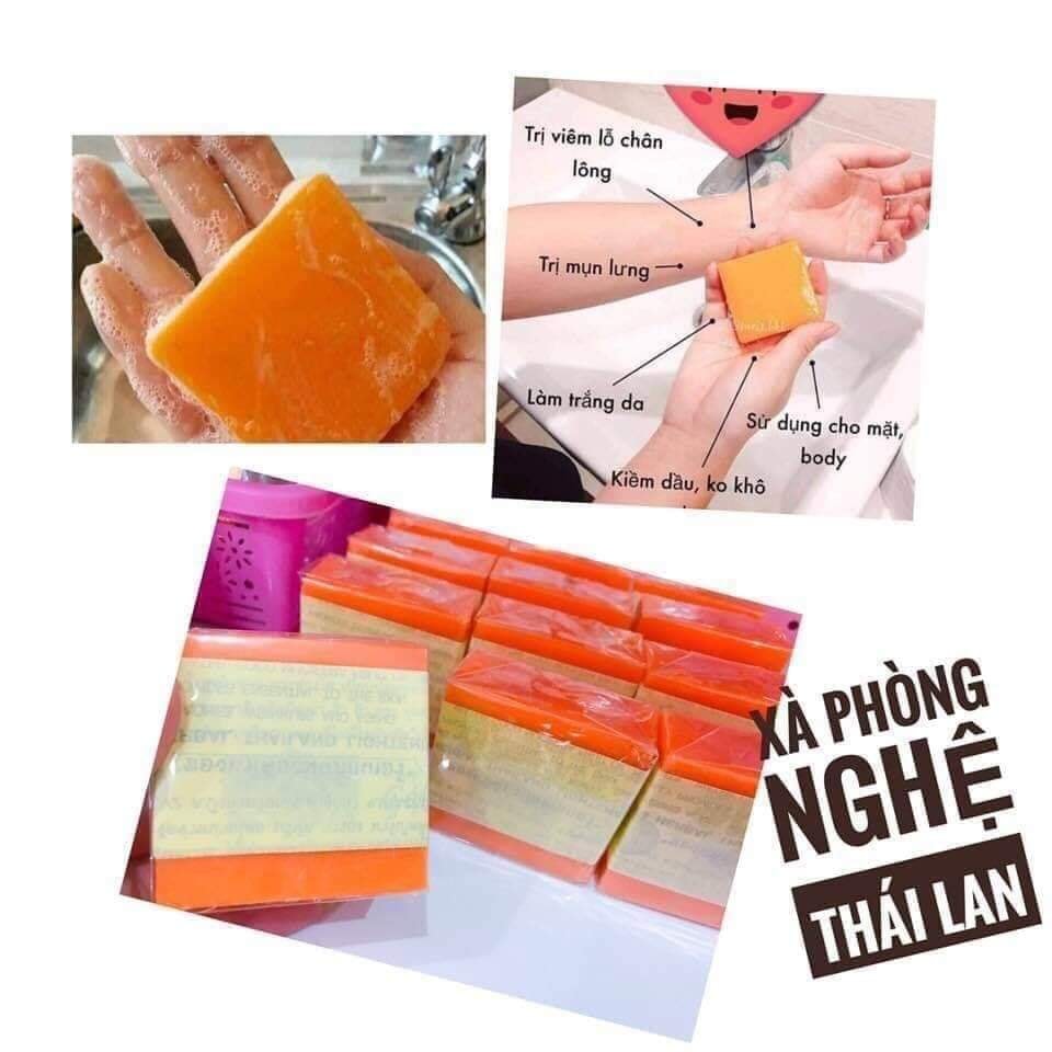 Xà phòng nghệ cam trắng da mụn thâm Thái Lan