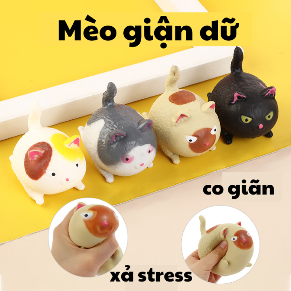 [HOT] đồ chơi 1 con Mèo giận dữ co giãn giúp xả stress trút giận cực dễ thương và thú vị