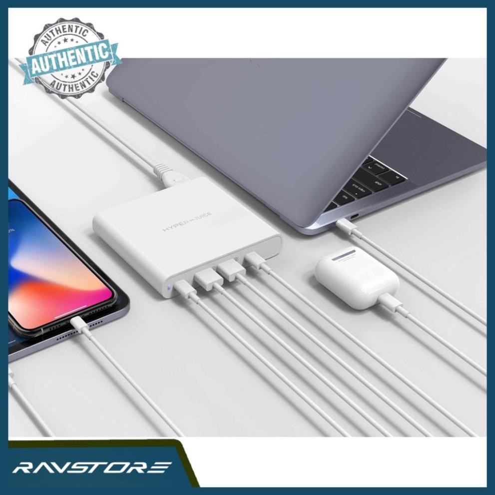 [HÀNG CHÍNH HÃNG] Sạc Macbook HyperJuice 87W/96W dual USB-C/USB-A QC3.0 PD 87W - (HJPD87-2C2A)