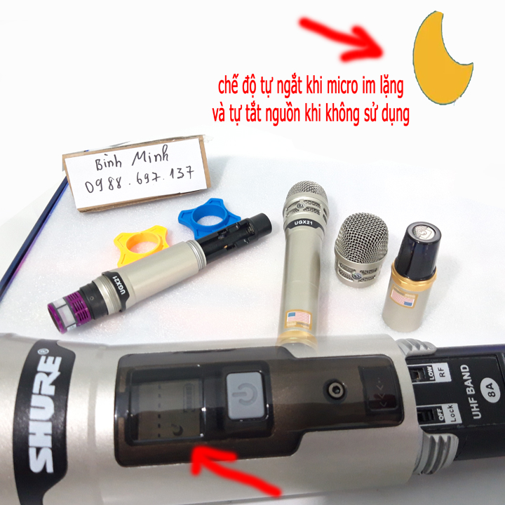 [chính hiệu] micro karaoke không dây SHURE UGX 21 - UGX21 tự ngắt mic