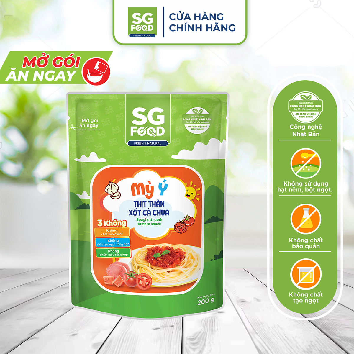 Mỳ ý thịt thăn xốt cà chua sg food 200g