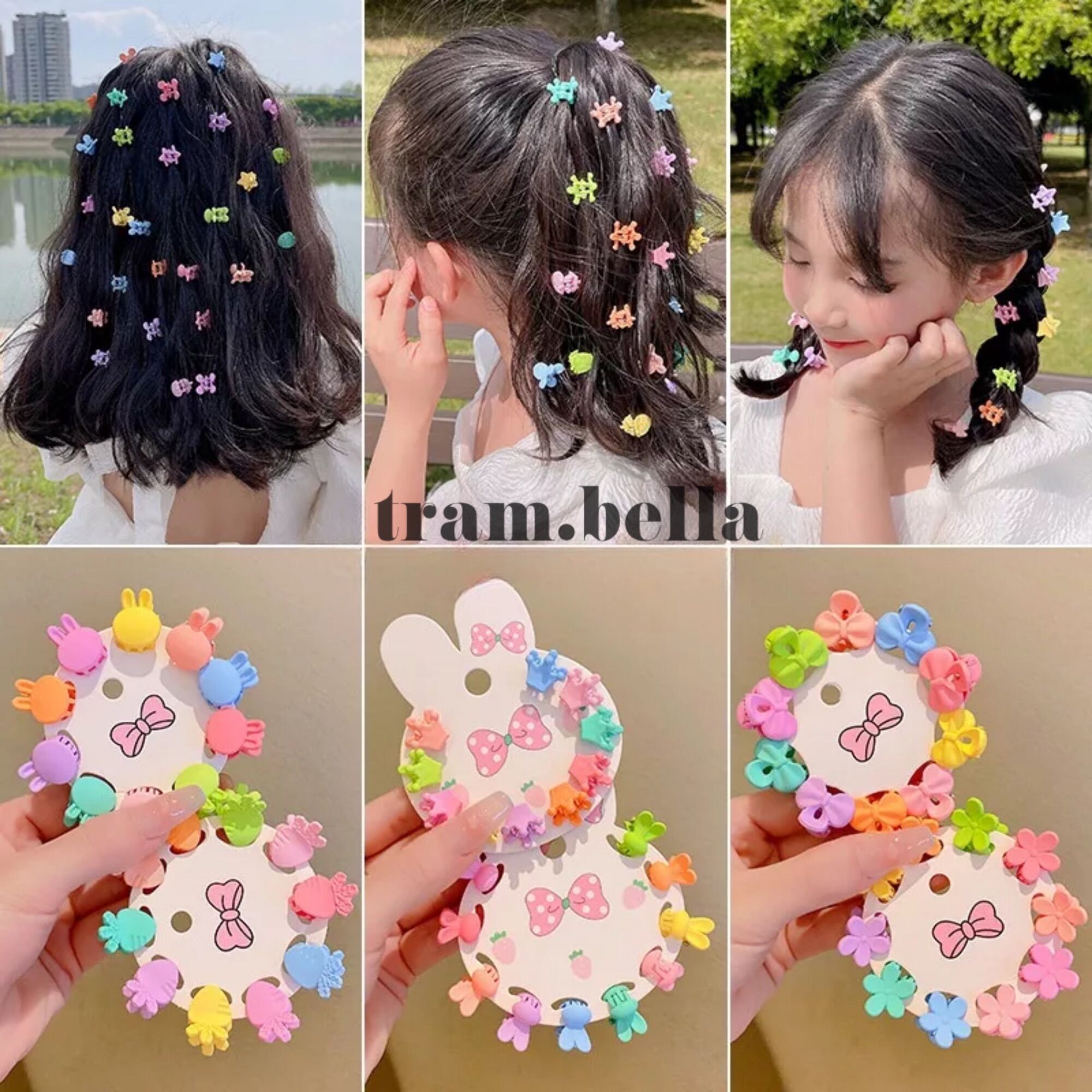 set 10 kẹp tóc mini phong cách hàn quốc - Trâm Bella
