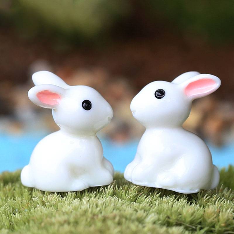 Tiểu cảnh mini- Mô hình thỏ đáng yêu
