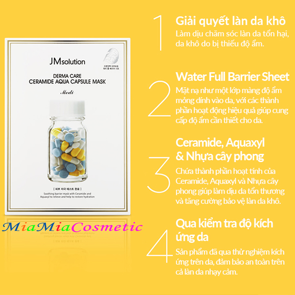 Mặt Nạ JMSOLUTION Cho Da Nhạy Cảm JM Solution Derma Care Centella Repair Capsule Mask