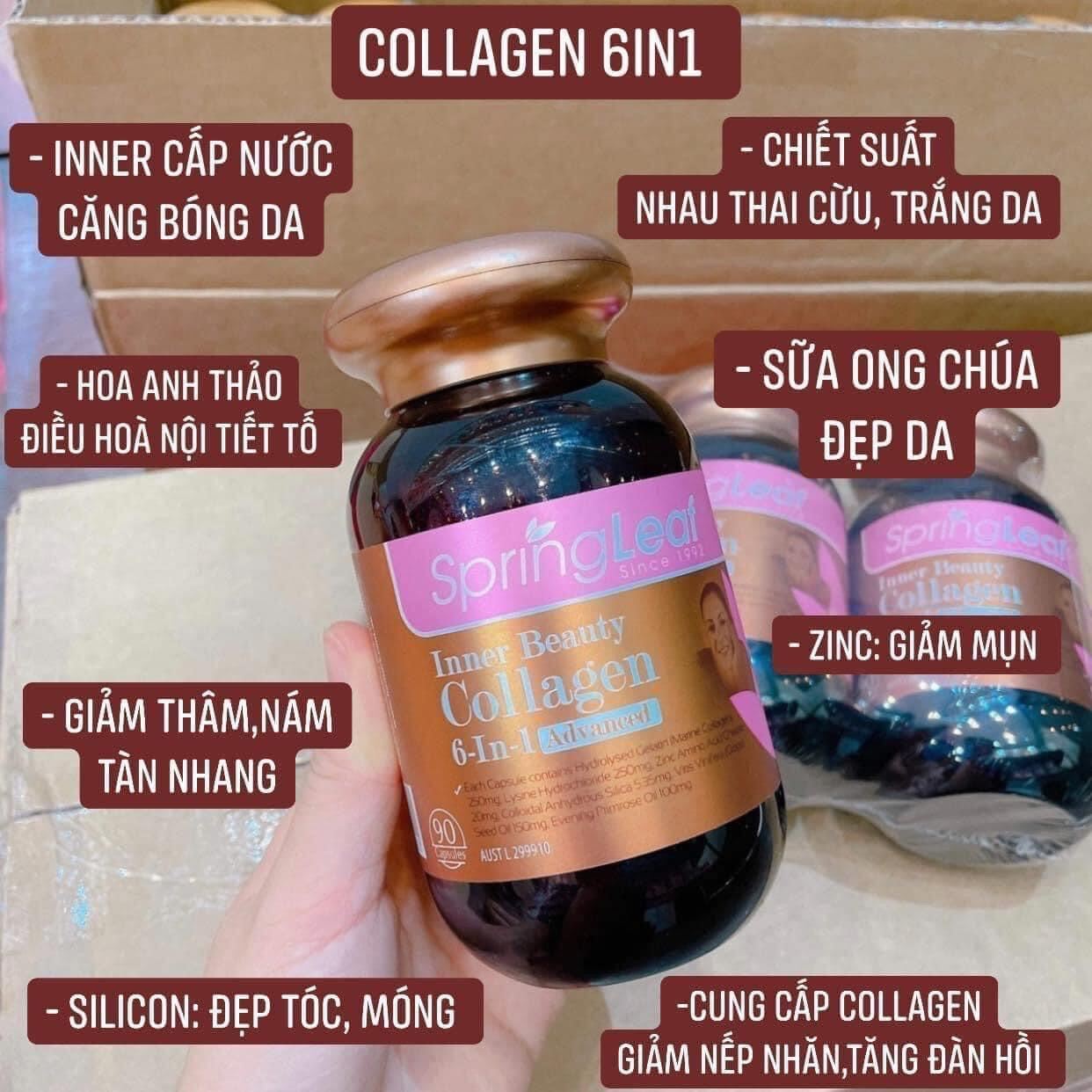90 viên - Springleaf Inner Beauty Collagen 6-in-1 90 capsules