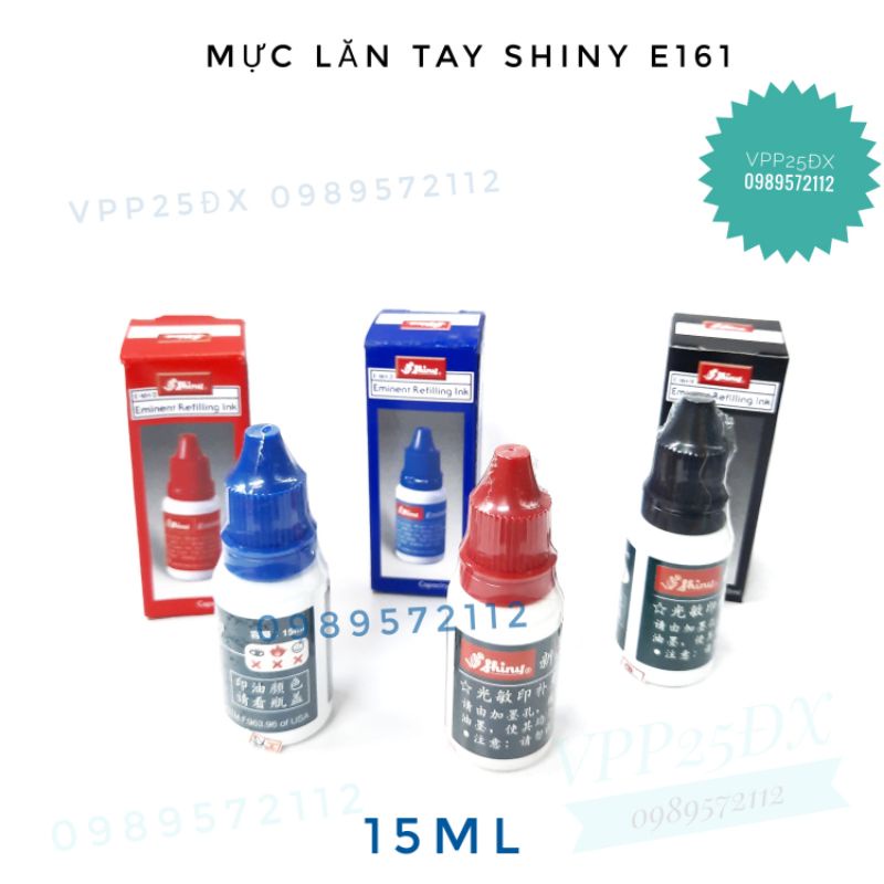 Mực lăn tay shiny E-161 15ml.