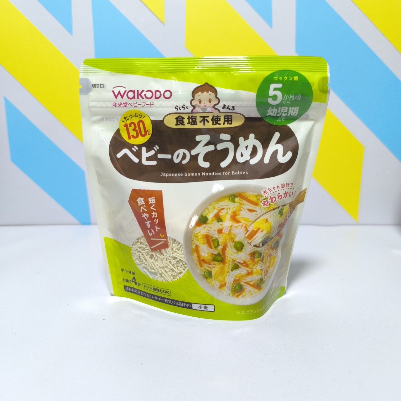 Mì somen tách muối Wakodo 130g cho bé Nhật