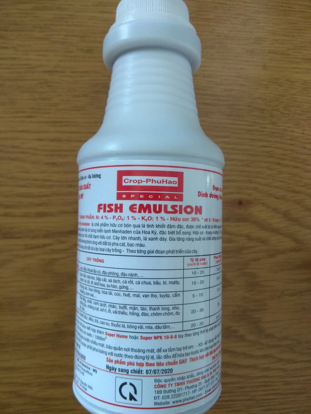 [HCM]Phân hữu cơ đạm cá FISH EMULSION - Chai 500 ml