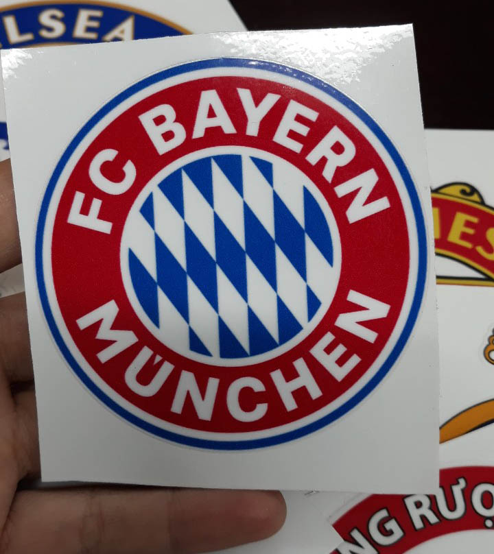 Sticker logo CLB bóng đá theo yêu cầu
