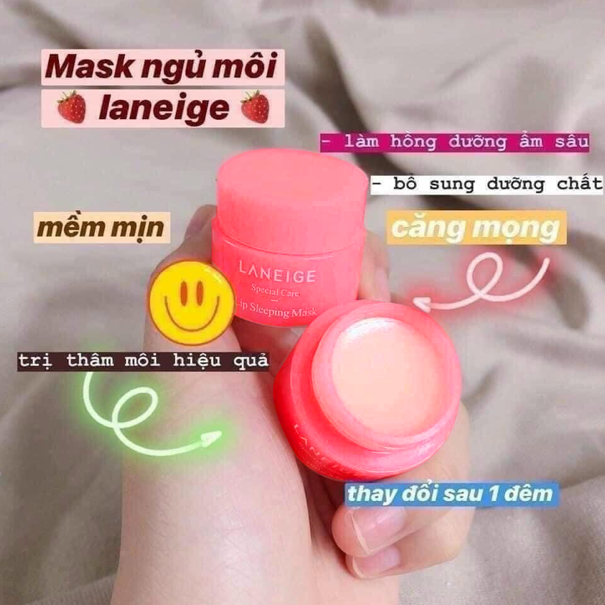 Mặt nạ ủ môi mini Hàn Quốc Chính Hãng Sleeping Mask 3g