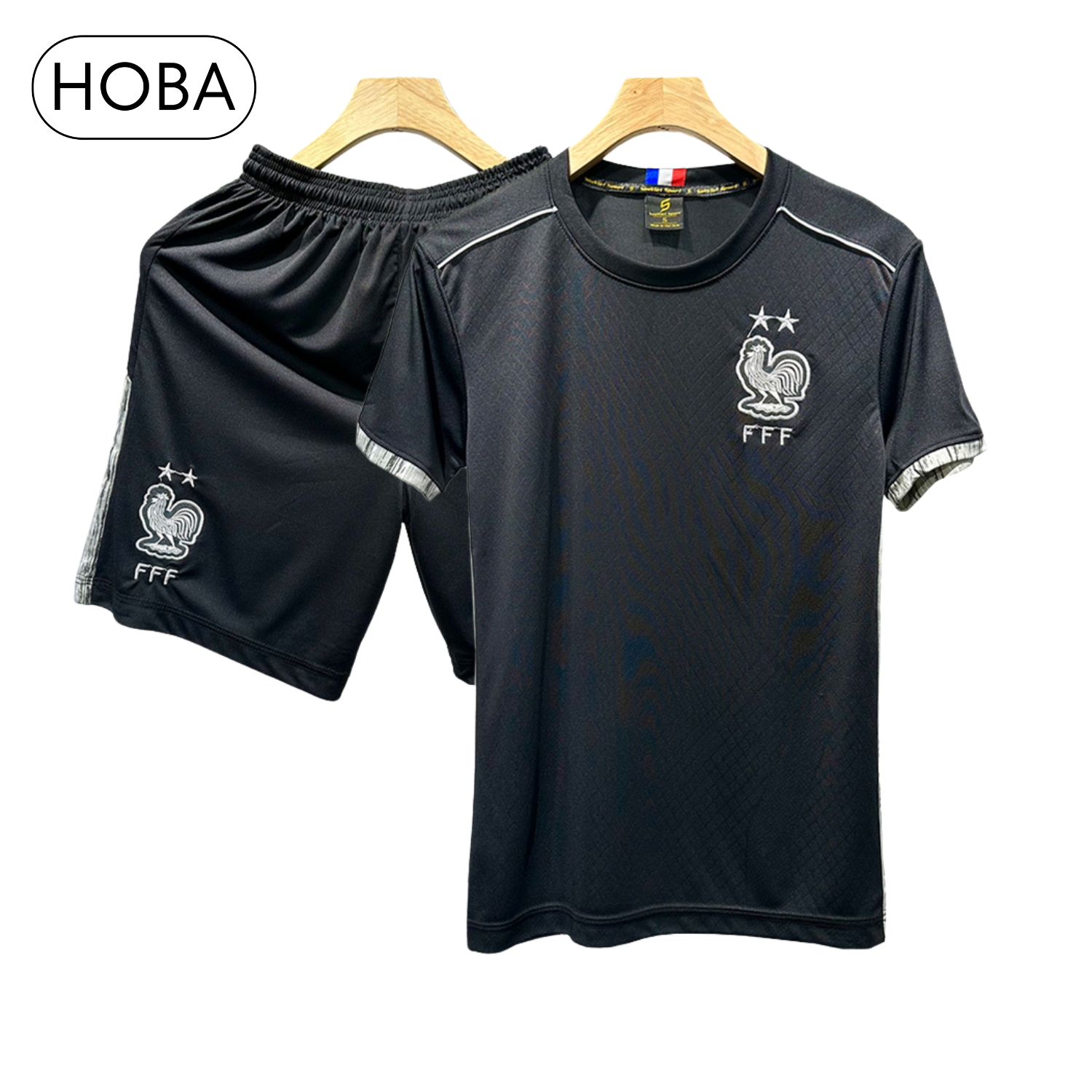 Blue France team soccer jersey set