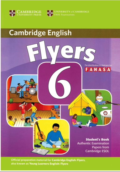 Cambridge Flyers 1,2,3,4,5,6,7,8,9 màu(tặng kèm audio