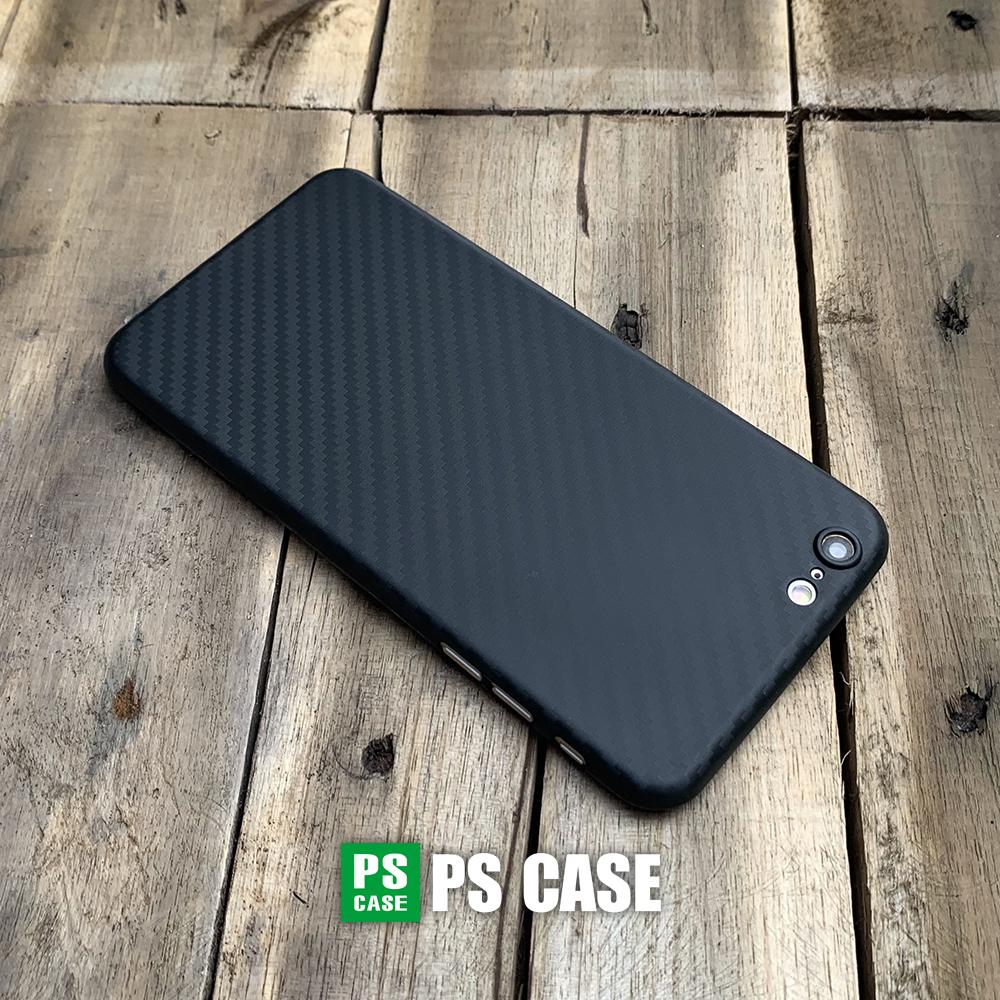 Ốp lưng siêu mỏng, vân carbon dành cho iPhone 6 Plus / iPhone 6S Plus - Màu đen - PS Case Phân Phối