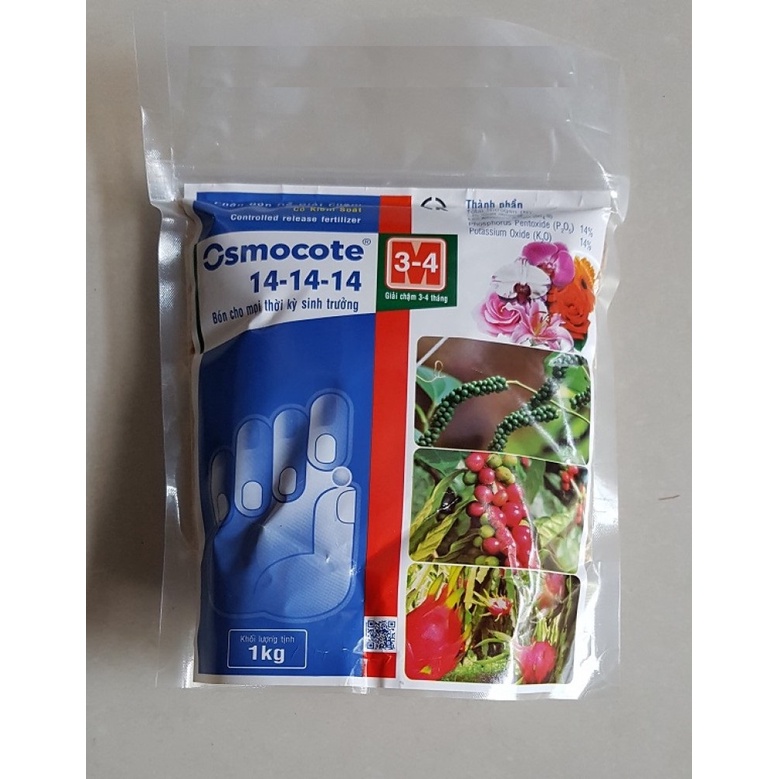 Osmocote 14-14-14 1 kg phân tan chậm nhập khẩu nertherland tan chậm đến 3 tháng