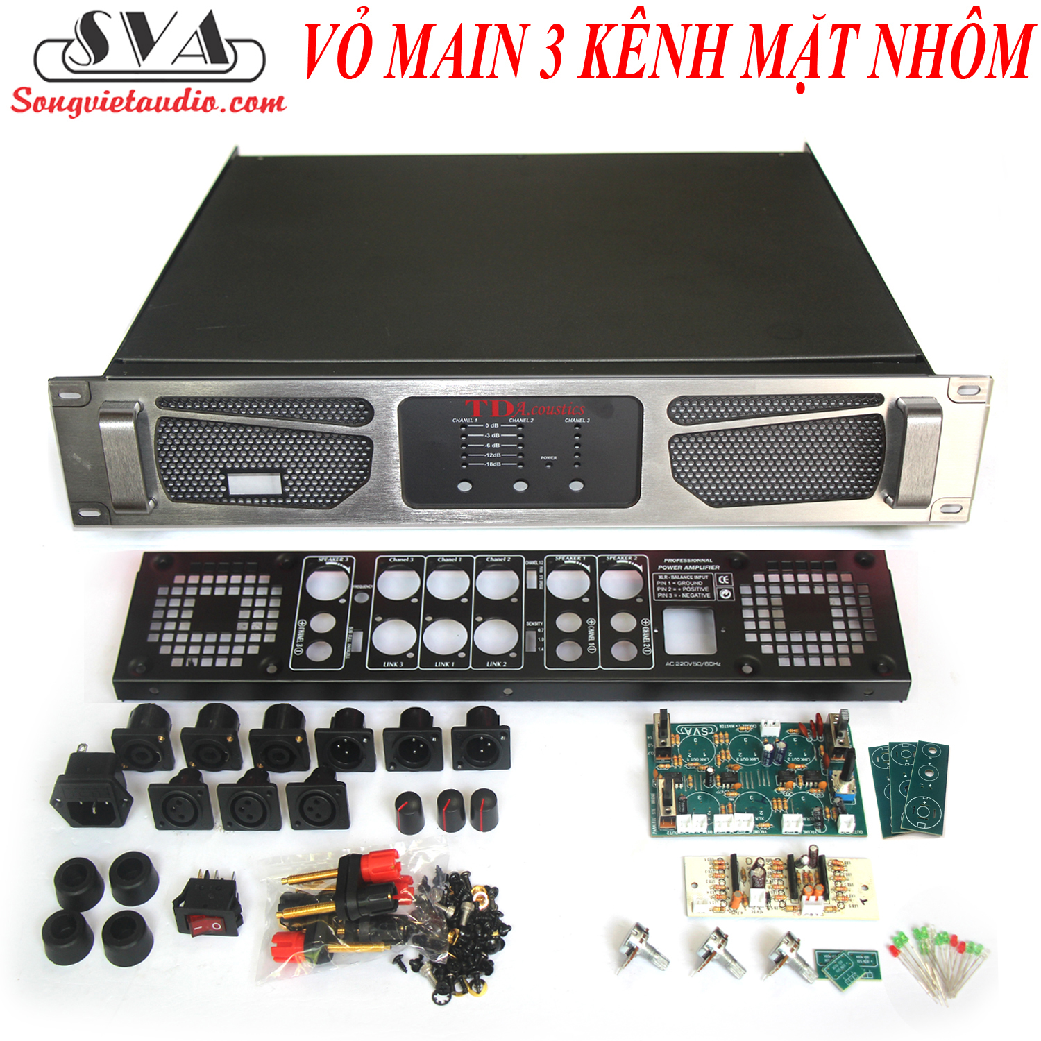 VỎ MAIN 3 KÊNH MẶT NHÔM