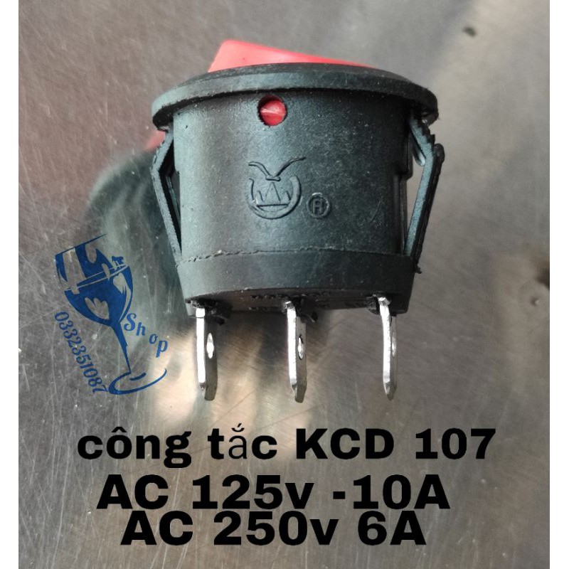 Công tắc 3 chân kcd 250v 10a có đèn