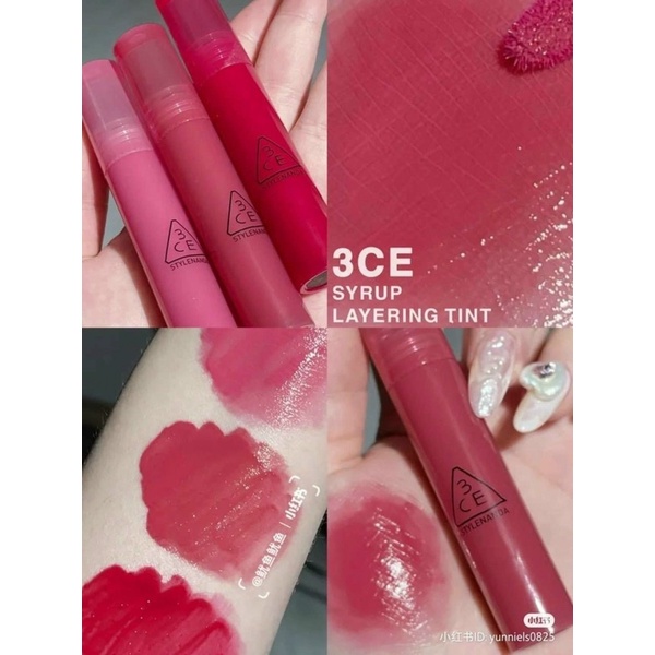 [HOÀN TIỀN 15%]Son Bóng 3CE SYRUP LAYERING TINT