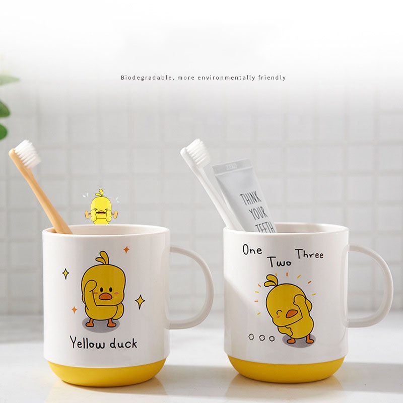 Ly Cốc Đánh Răng Cốc Uống Nước Vịt Vàng Cao Cấp Dễ Thương