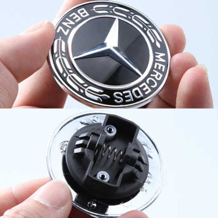Logo nắp capo đầu xe ô tô-Mercedes W204 - Đường kính 57mm