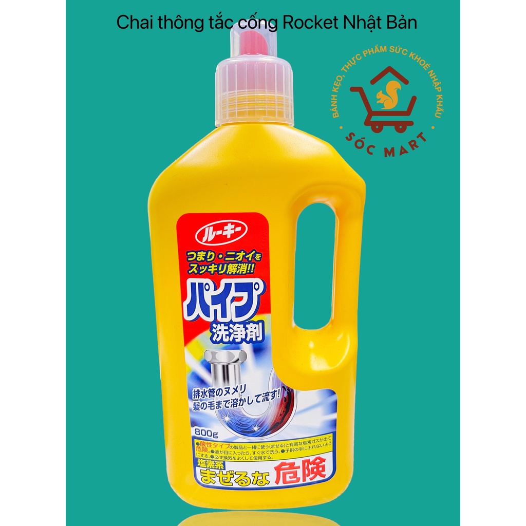 Chai thông tắc cống Rocket Nhật Bản 800gr [ HÀNG CHUẨN ]