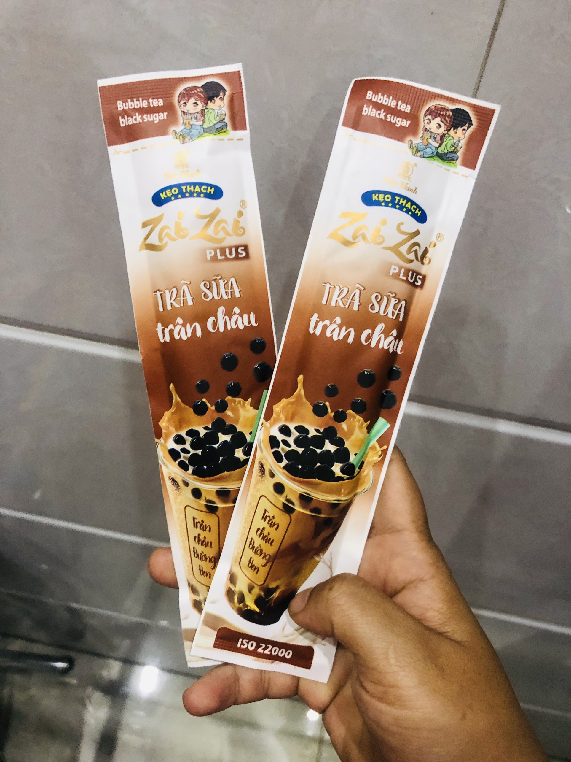 320g Thạch zai zai đúc hạnh vị trà sữa trân châu