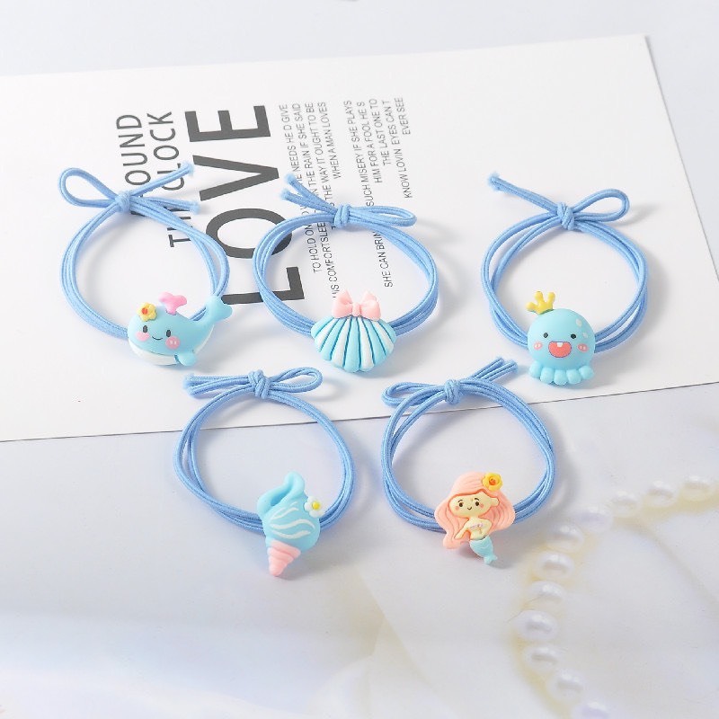 SET 5 DÂY CỘT TÓC, THUN BUỘC TÓC THÚ HOẠT HÌNH THỜI TRANG NỮ