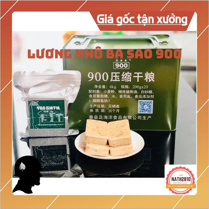 Thùng Sắt 4kg Lương Khô Tàu HSD 36 tháng