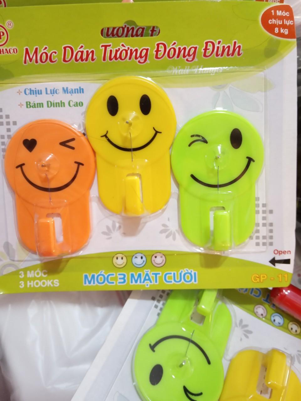[HCM]Combo 3 Móc Dán Tường Đóng Đinh Hình Mặt Cười