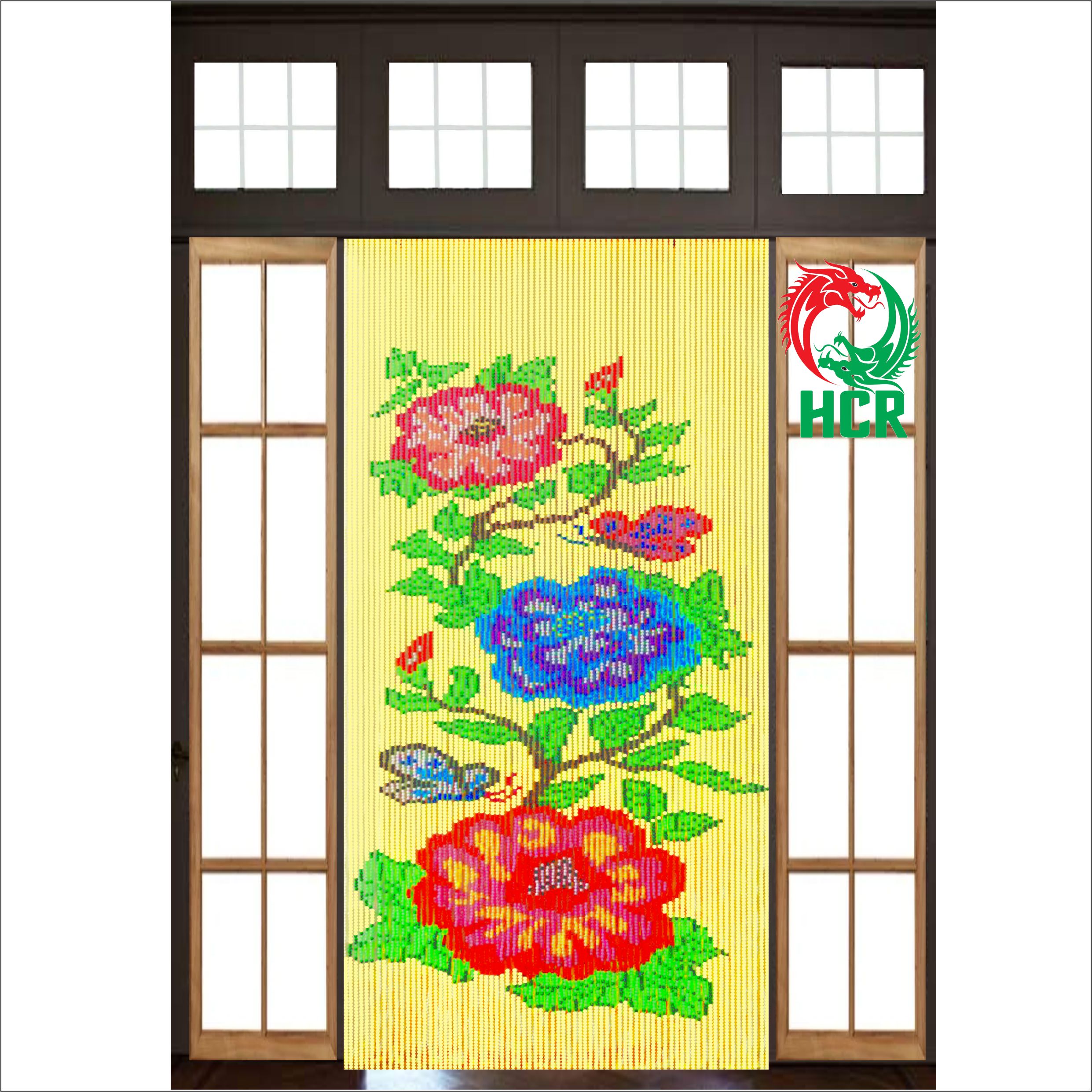 Màn hạt nhựa - Công ty Hai Con Rồng - Code 847 Hoa Hồ Điệp