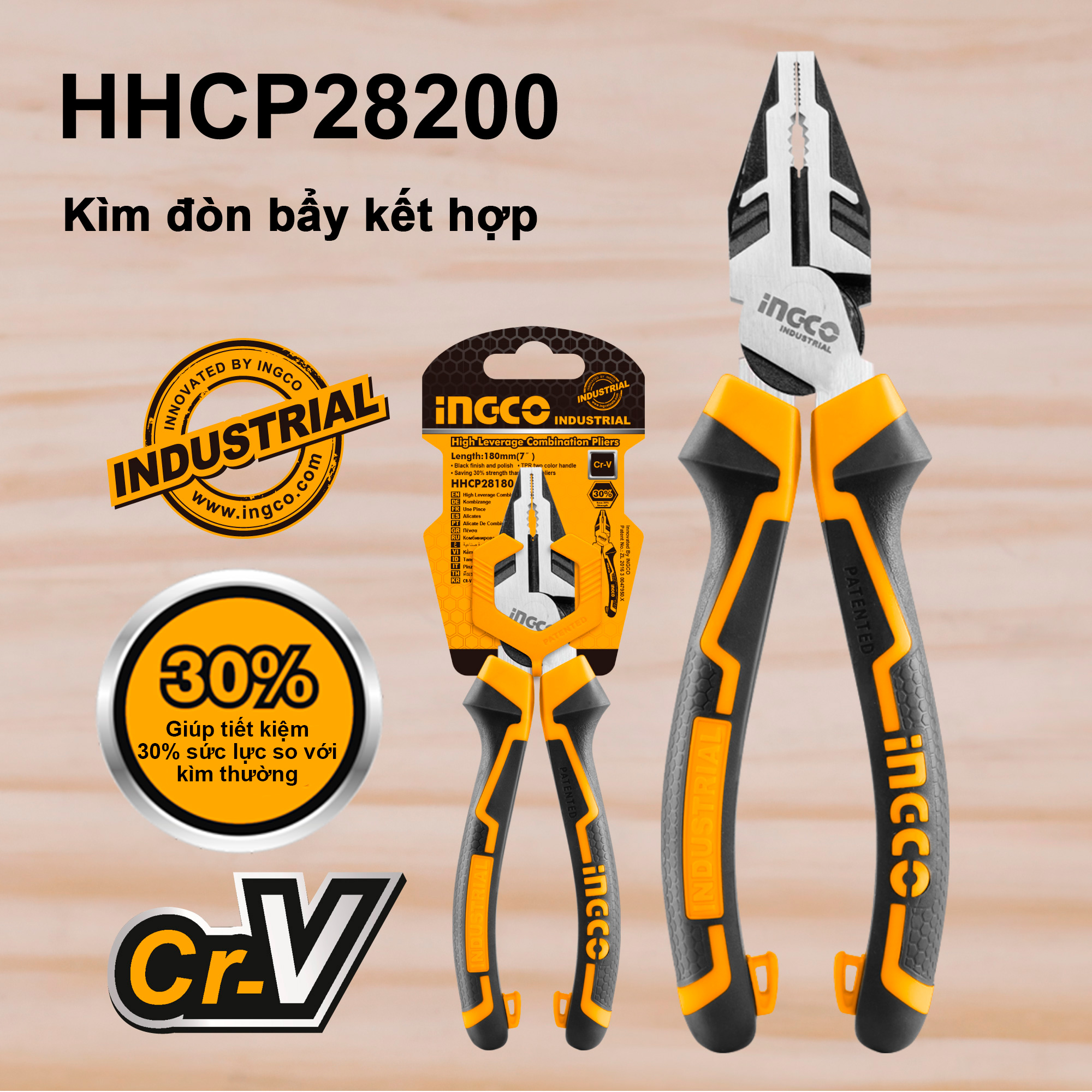 INGCO HHCP28200 Kềm răng cao cấp 8