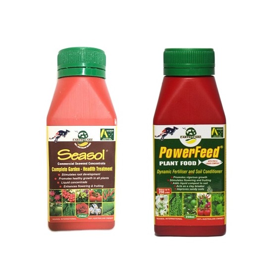 Bộ đôi phân đạm cá Powerfeed và Tảo biển Seasol chai 250ml nhập khẩu Úc