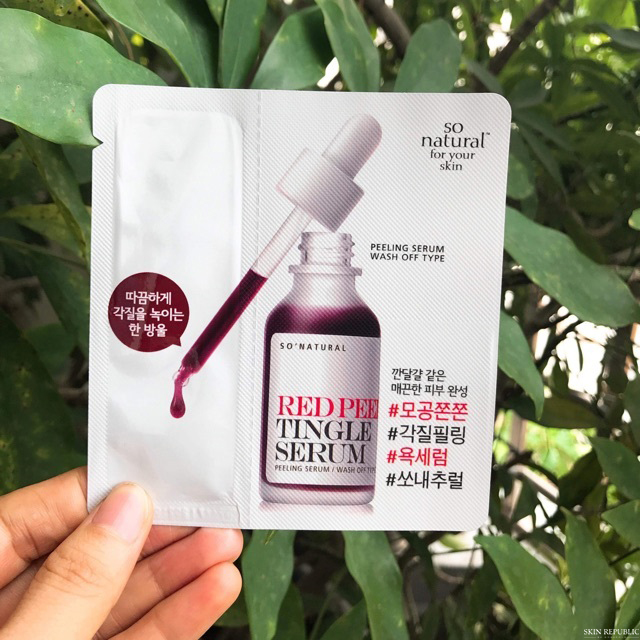 Tinh Chất Red Peel Tingle Serum Sample Dạng Gói So Natural (2,5ml)