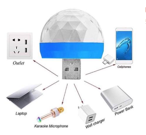 [HCM]Đèn led vũ trường mini cảm ứng theo nhạc