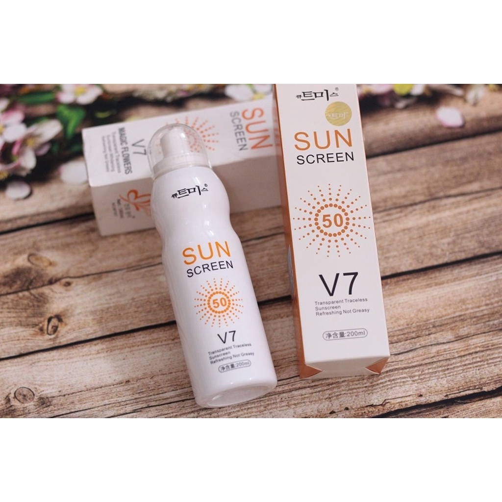 Xịt chống nắng V7 Sun screen 200ml