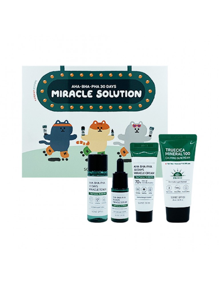 Bộ sản phẩm ngừa mụn Some By Mi AHA-BHA-PHA 30 Days Miracle Solution 4-Step Kit-Edition