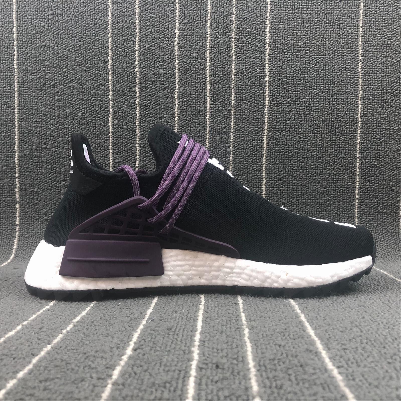 [Full Box] Giày thể thao Human Race NMD Đen dây tím