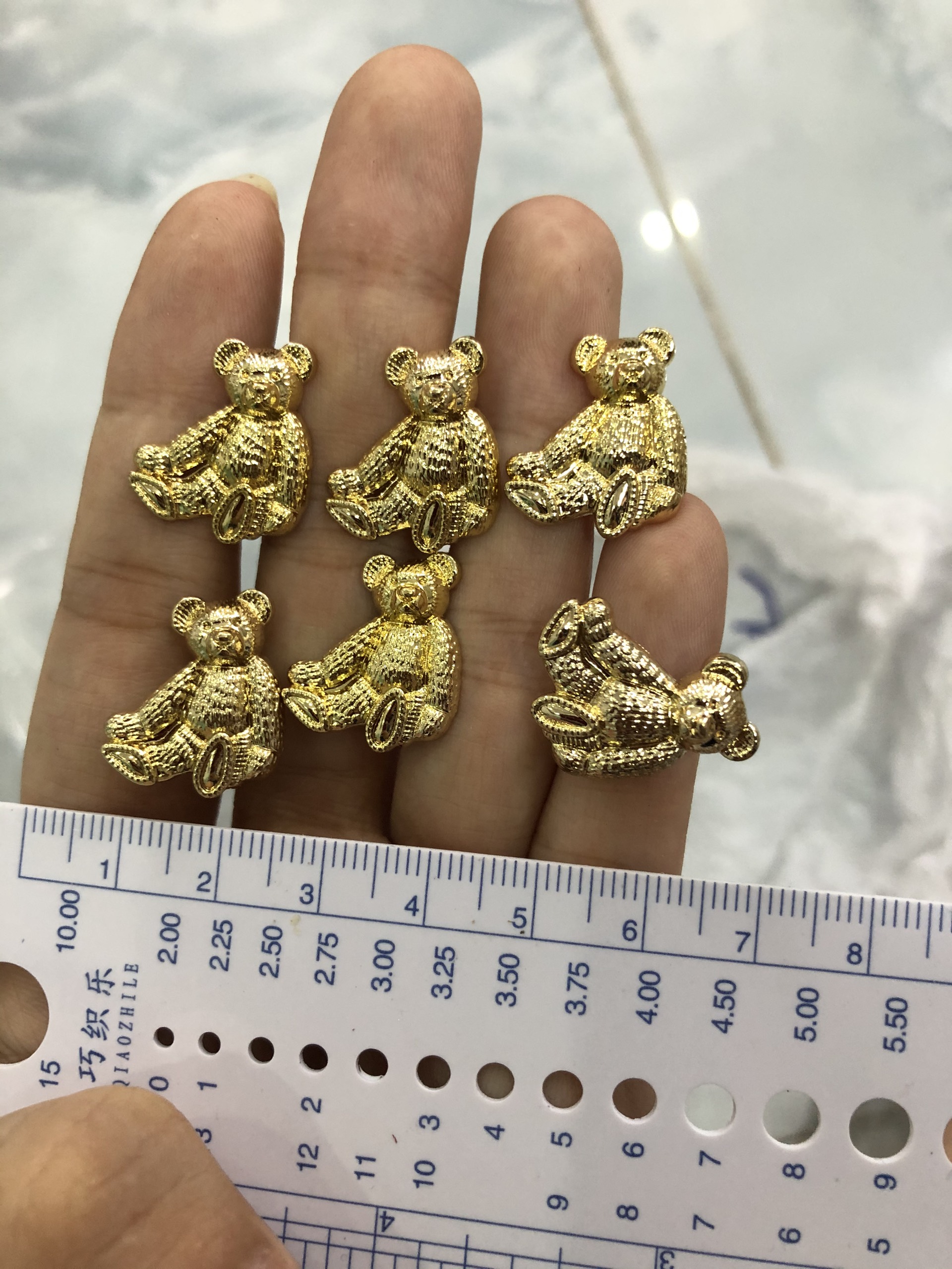 Mạc trang trí hình gấu mini 1,6x2cm