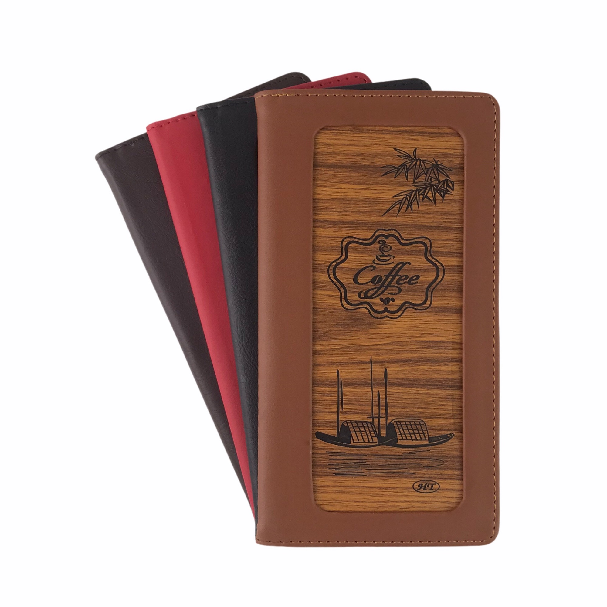 Bìa menu gỗ vđ 2312/10 10 lá 12x23cm