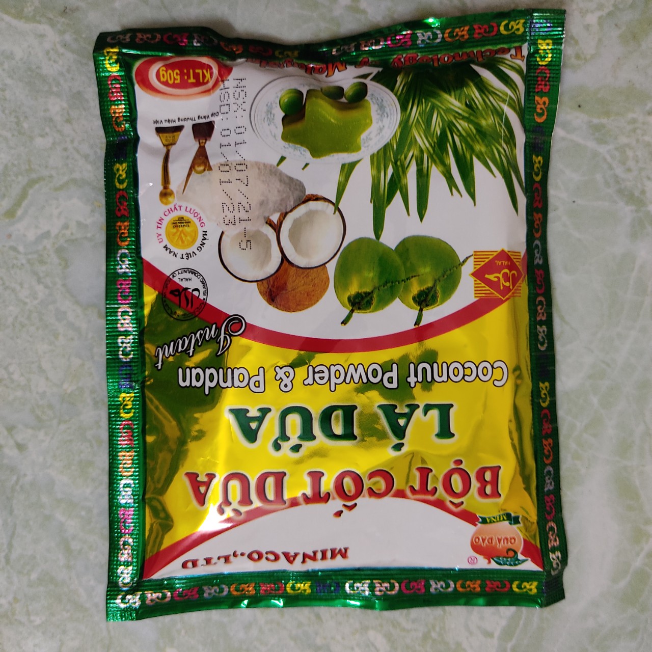 Bột cốt dừa lá dứa 50g