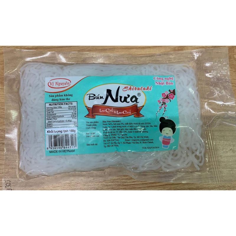 Bún nưa - mì nưa - cơm nưa Keto ăn kiêng giảm béo