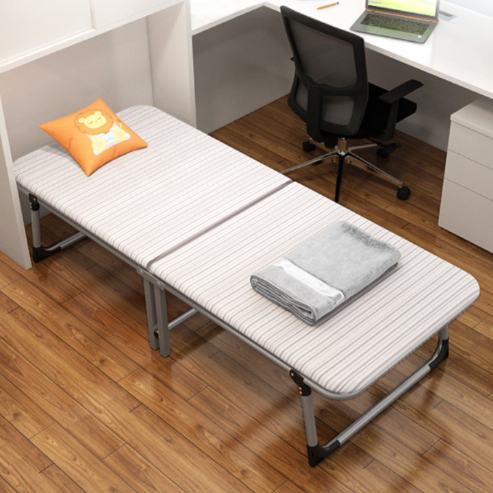 Giường xếp di động PeHouse chịu trọng lượng tới 300 cân, chân giường có bánh xe giúp di chuyển dễ dàng, có sẵn đệm, gấp gọn chỉ dày 20cm - MBC2102