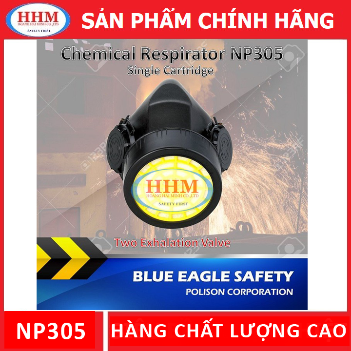 Bộ mặt nạ phòng độc blue eagle np305 và 1 phin lọc rc203