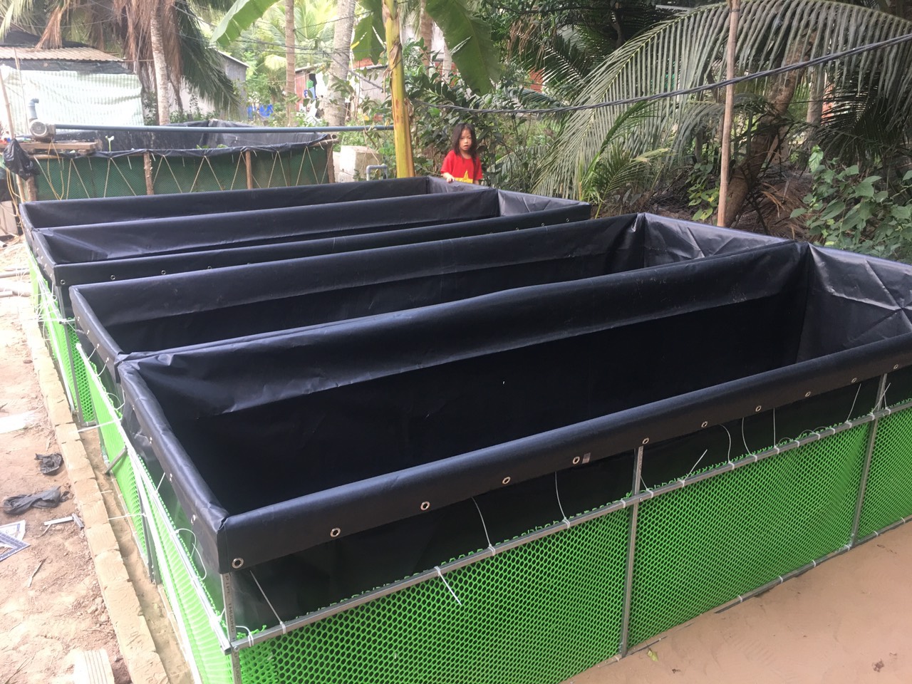 BỂ BẠT, BỂ BẠT HDPE CHỐNG THẤM NUÔI ỐC, LƯƠN, CUA, CÁ, ẾCH.