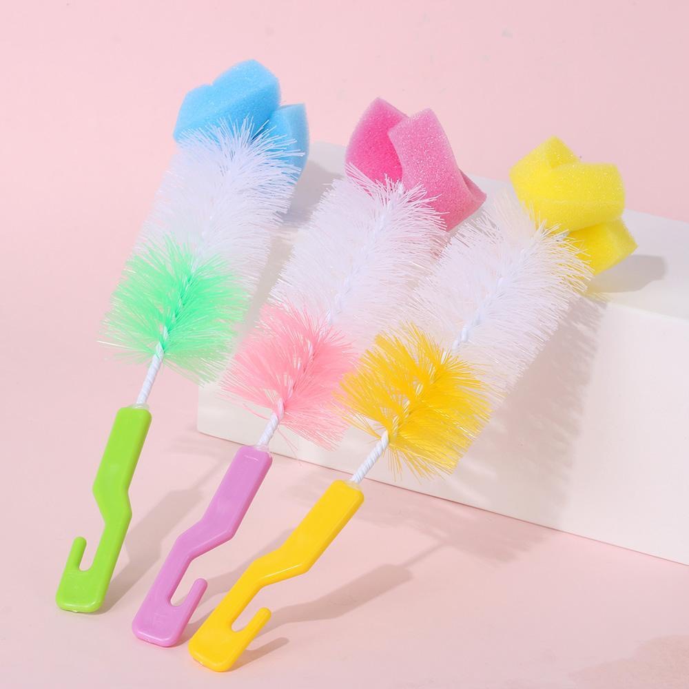 Cây Cọ bình sữa 2 chi tiết, rửa núm vú cán nhựa