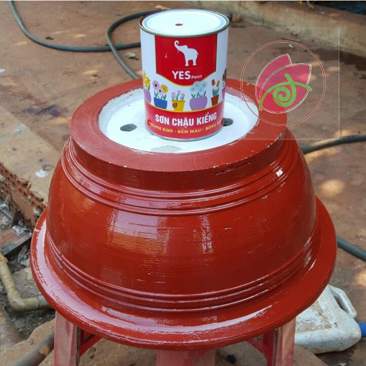 Sơn chậu kiểng , sơn chậu cảnh 1K Yes màu đỏ chu 800g