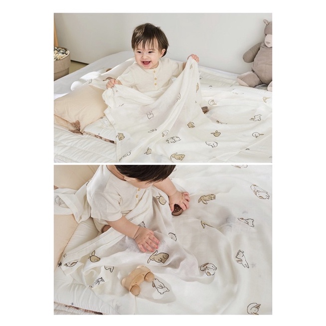 Chăn/ khăn xô sợi tre dono & dono hàn quốc cho bé