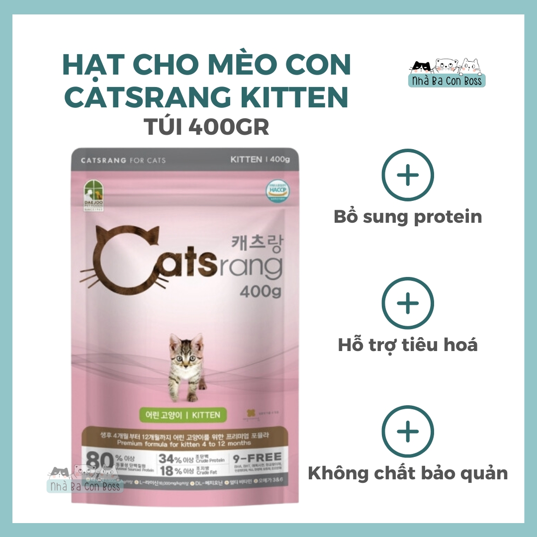 [400g/1.5kg] Hạt Cho Mèo Con (Kitten) Catsrang