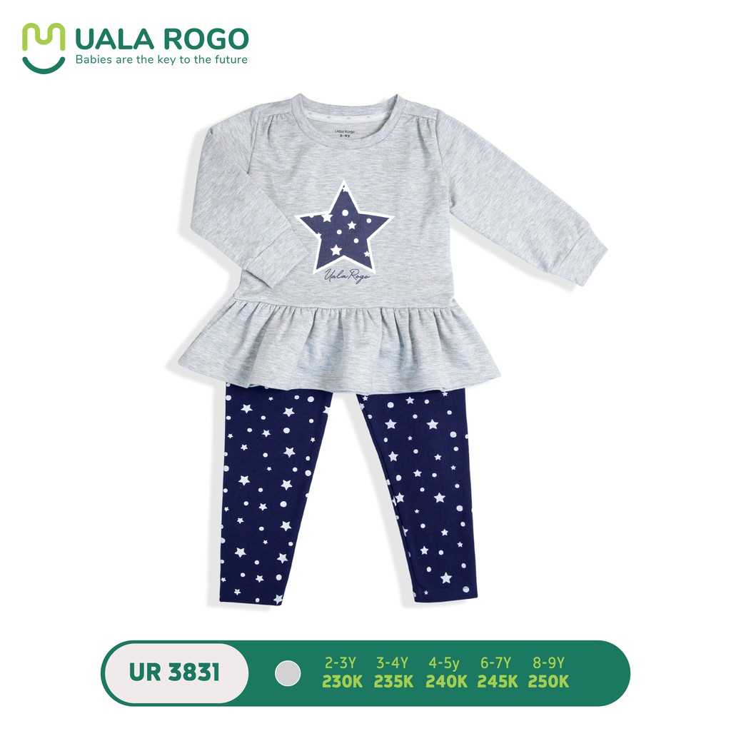 Bộ bé gái dài tay bèo Uala Rogo